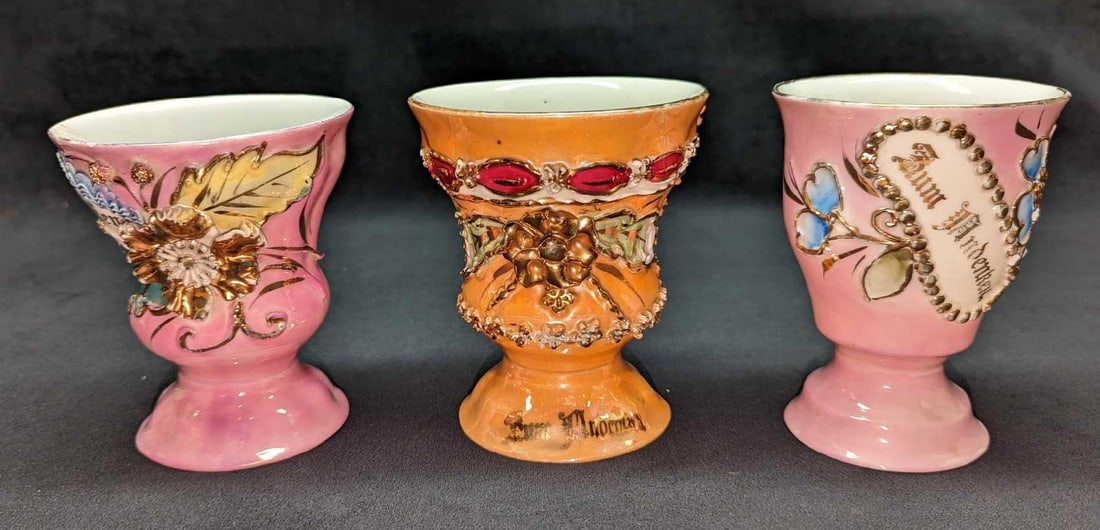 3 Vintage Porcelain German Cups (1 of 9)