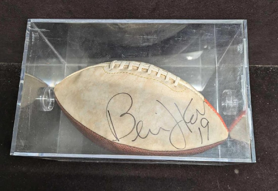 Bernie Kosar Autographed Dawg Pound Football With Case (1 of 7)