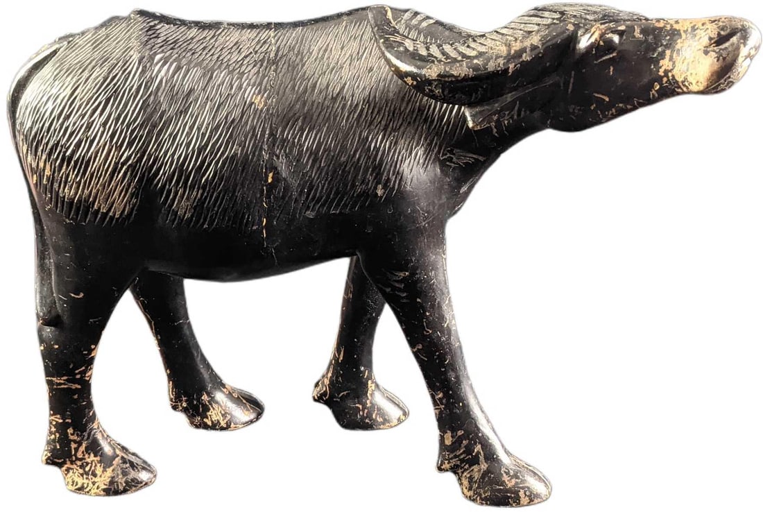 Vintage Large Water Buffalo Woodcarving (1 of 7)