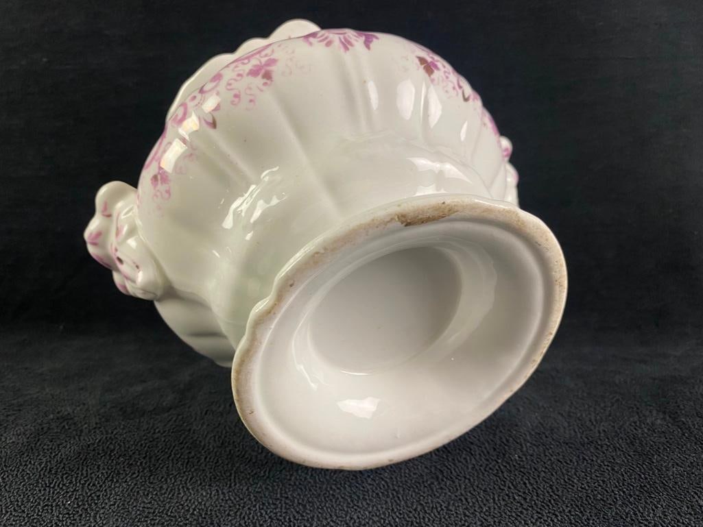 Antique Pink Lustreware Jar - 4