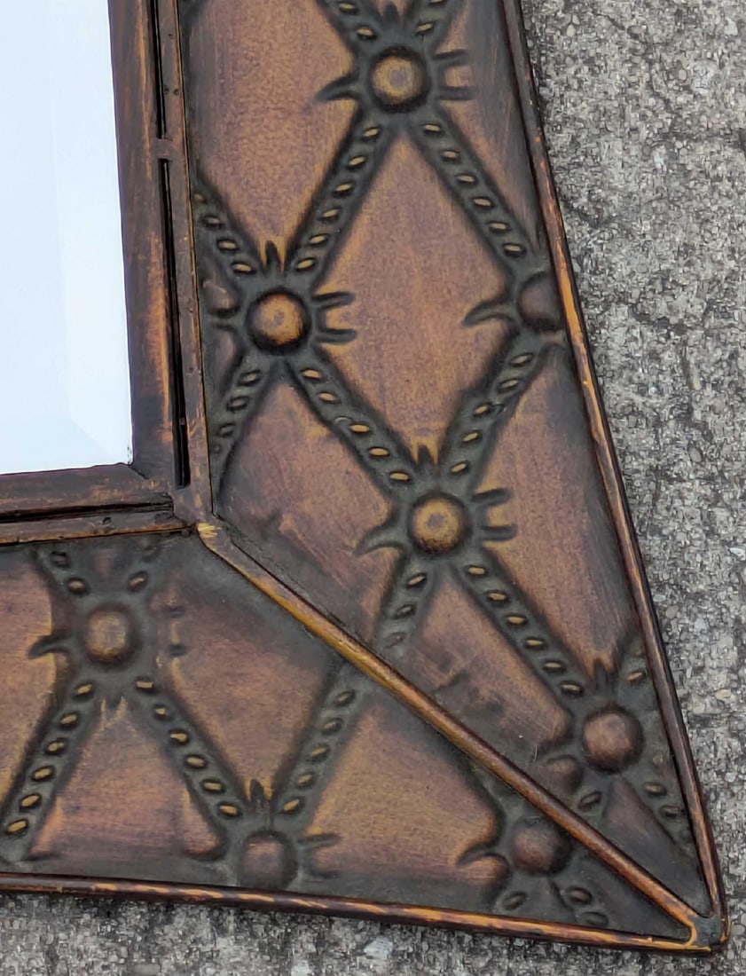 Embossed Metal Wall Mirror A - 3