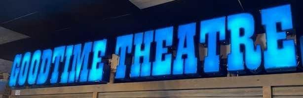 Original Glen Campbell Goodtime Theatre Lightbox Sign: This is the sign that originally was hung up at the entrance of Glen Campbell's "Good time Theater" at Branson, Missouri from 1994 to 1997. The sign is approx 20 feet long and it weighs