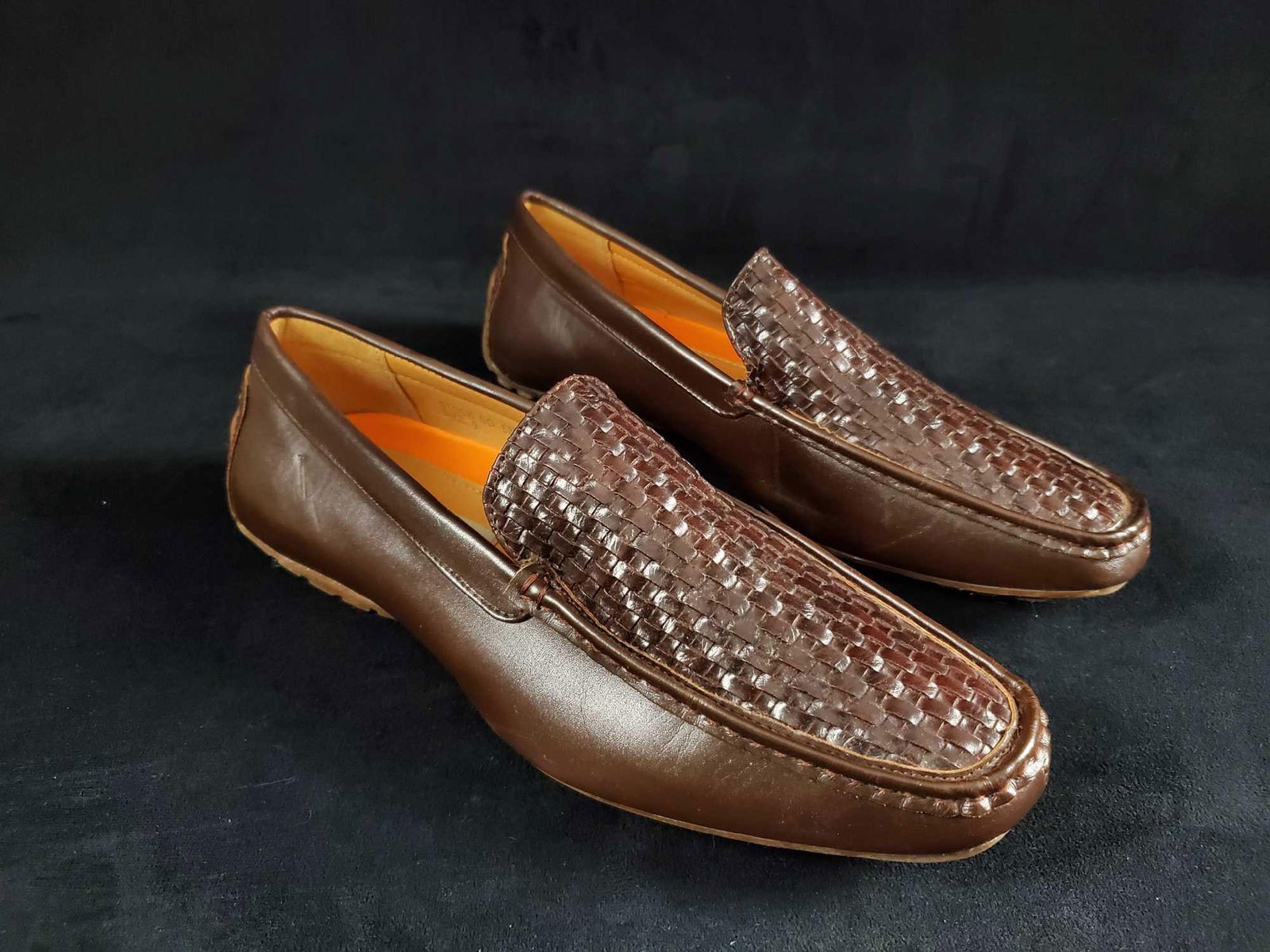 Ac Casuals Mens Loafers Size 11: Loafers made of durable good looking Synthetic Leather. Rubber sole with good traction and cushioning. Shoes are in good, un-used condition with small rips on the right sides, near the vamp. Come
