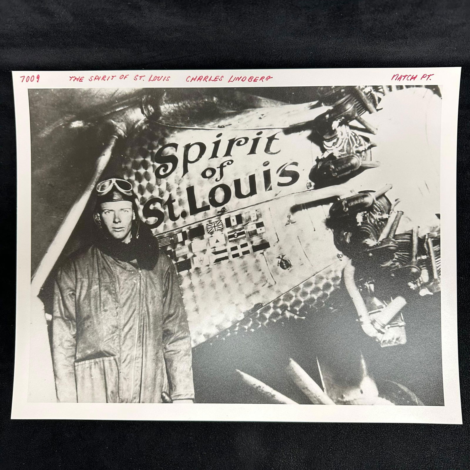 Charles Lindbergh Spirit of St. Louis Black and White Analog Photo Print (1 of 4)