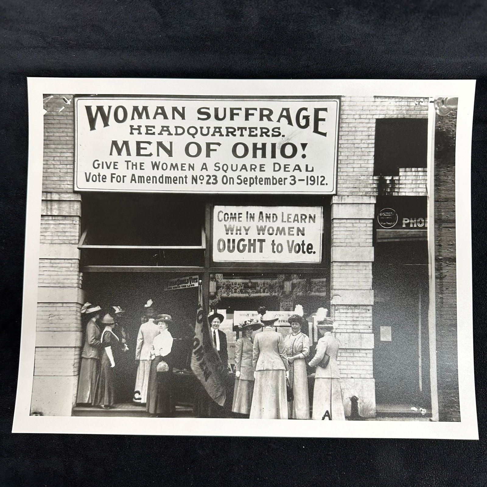 1912 Woman Suffrage Headquarters Analog Photo Print Ohio Women’s Right to Vote (1 of 4)