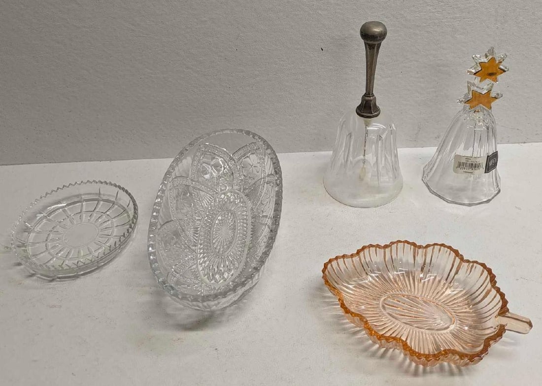 Vintage Lot Of Glass Bells And Serving Dishes (1 of 9)