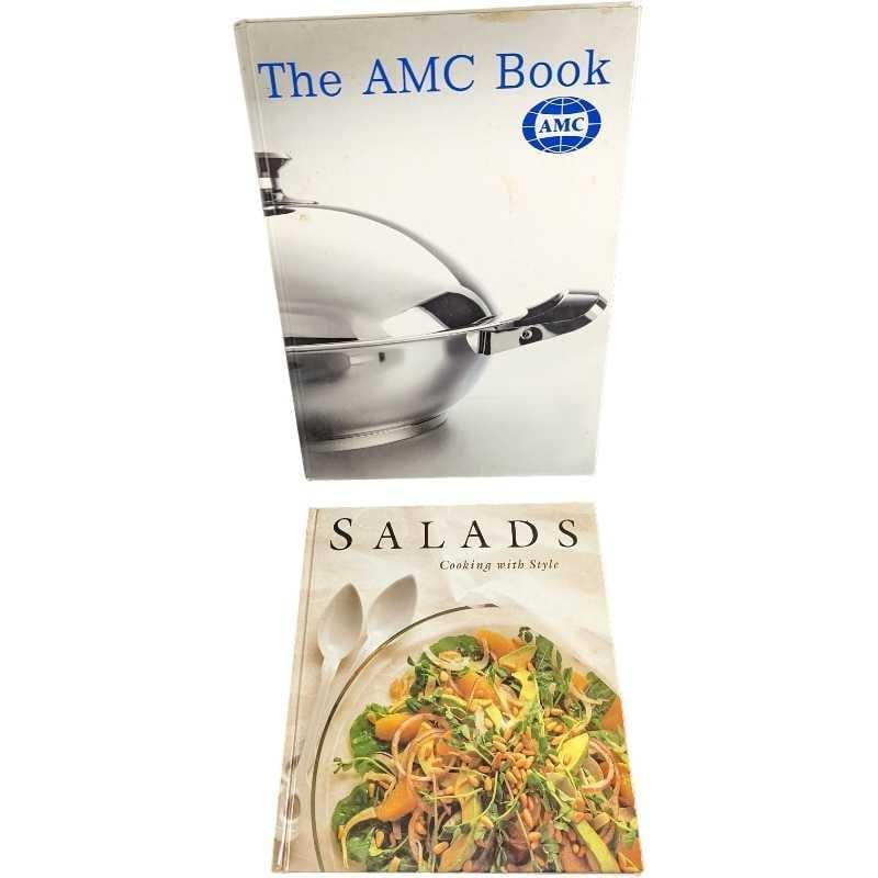 The AMC Cook Book & Salads Cooking With Style Hardcover: This lot includes: (1) Salads Cooking With Style Kayte Nunn. This was published by Leo Books (Cape Town) in 1994. The book is approx 8 1/4" x 1/4" x 9".(1) The AMC Book. The book was