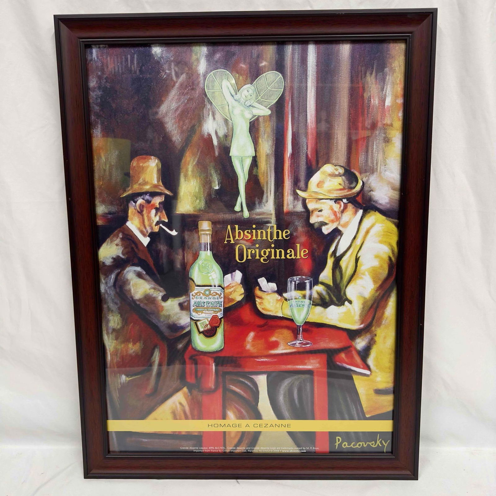Absinthe Ad Poster Homage A Cezanne By John Pacovsky Framed (1 of 9)