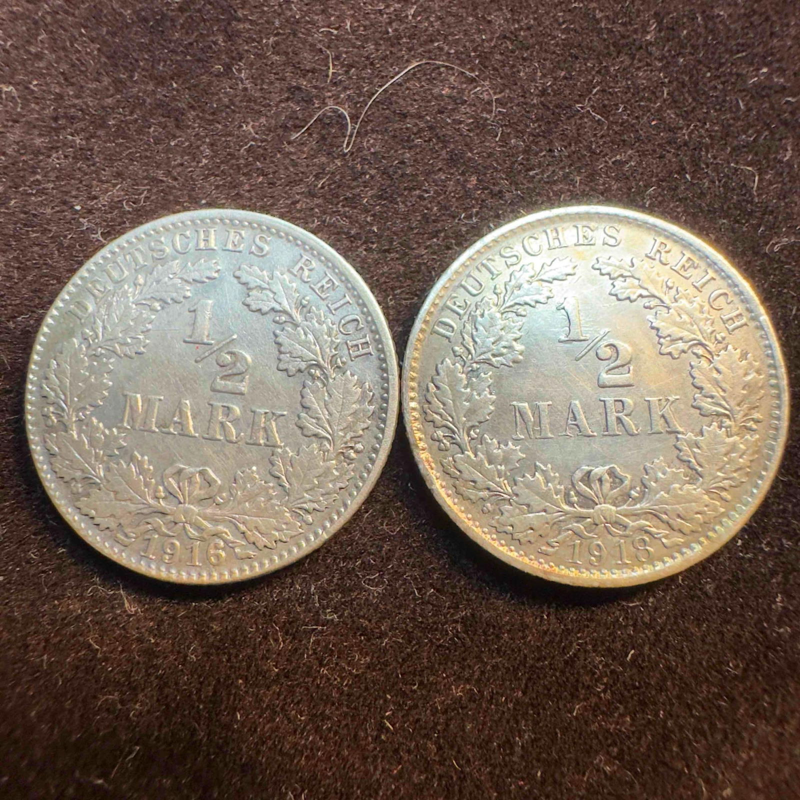 German Empire 1/2 Mark Silver Coins Set Deutsches Reich Coin Collection C: These coins have been tested and researched to the best of our ability prior to listing. Please reference all photos for full details, as they are a part of the condition. DETAILS: Metal - 0.900 Silv