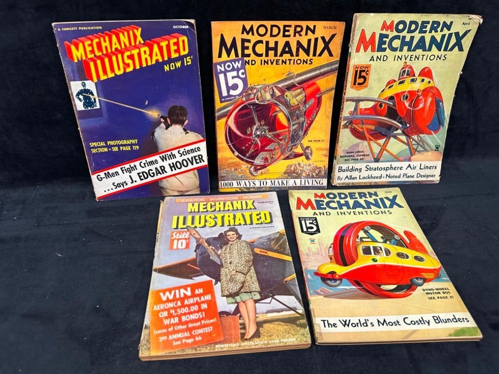 5 1930s "Modern Mechanix" "Mechanix Illustrated" (1 of 6)