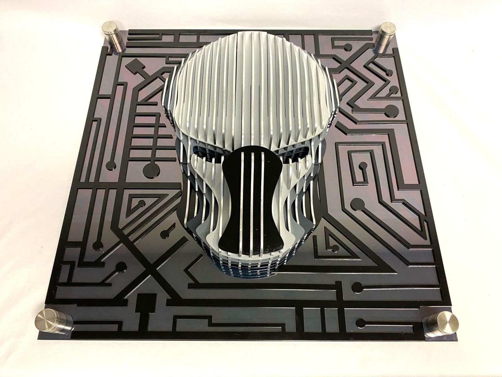 Artist Original Gustavo Herrera Parametric Abstract Layered Acrylic " El Depredador " ( The: Artist Original Gustavo Herrera Parametric Abstract Layered Acrylic " El Depredador " ( The Predator ) Wall Art . This one of a kind signed original piece by up and coming Florida Artist