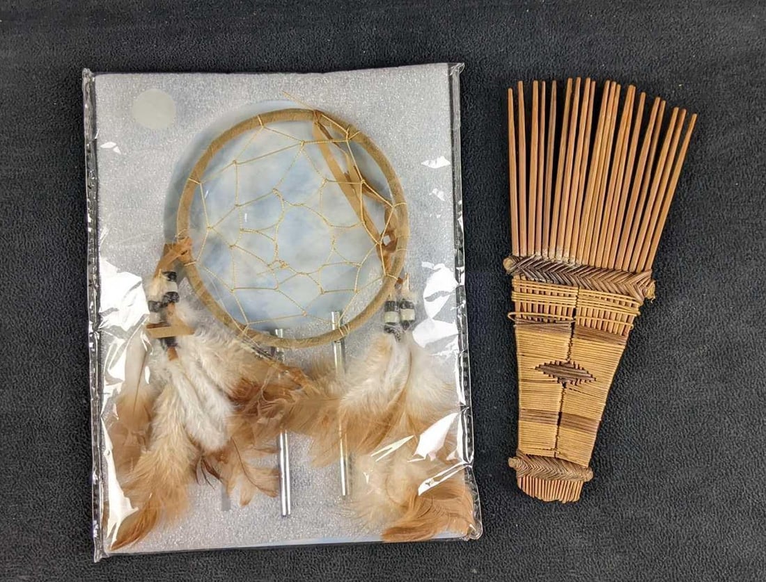 Native Hair Comb and Dream Catcher (1 of 5)