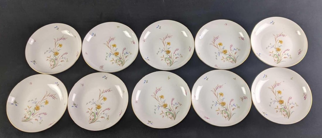 10 Eschenbach Germany Fine China Plates Coupe Soup Bowl: 10 Eschenbach Germany Fine China Plates Coupe Soup Bowl This lot comes with 10 plates/ coupe soup bowls from the brand Eschenbach Fine China. These plates are in good condition with some paint