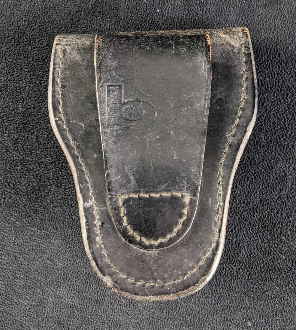 Black Leather Handcuff Case Bucheimer - 2