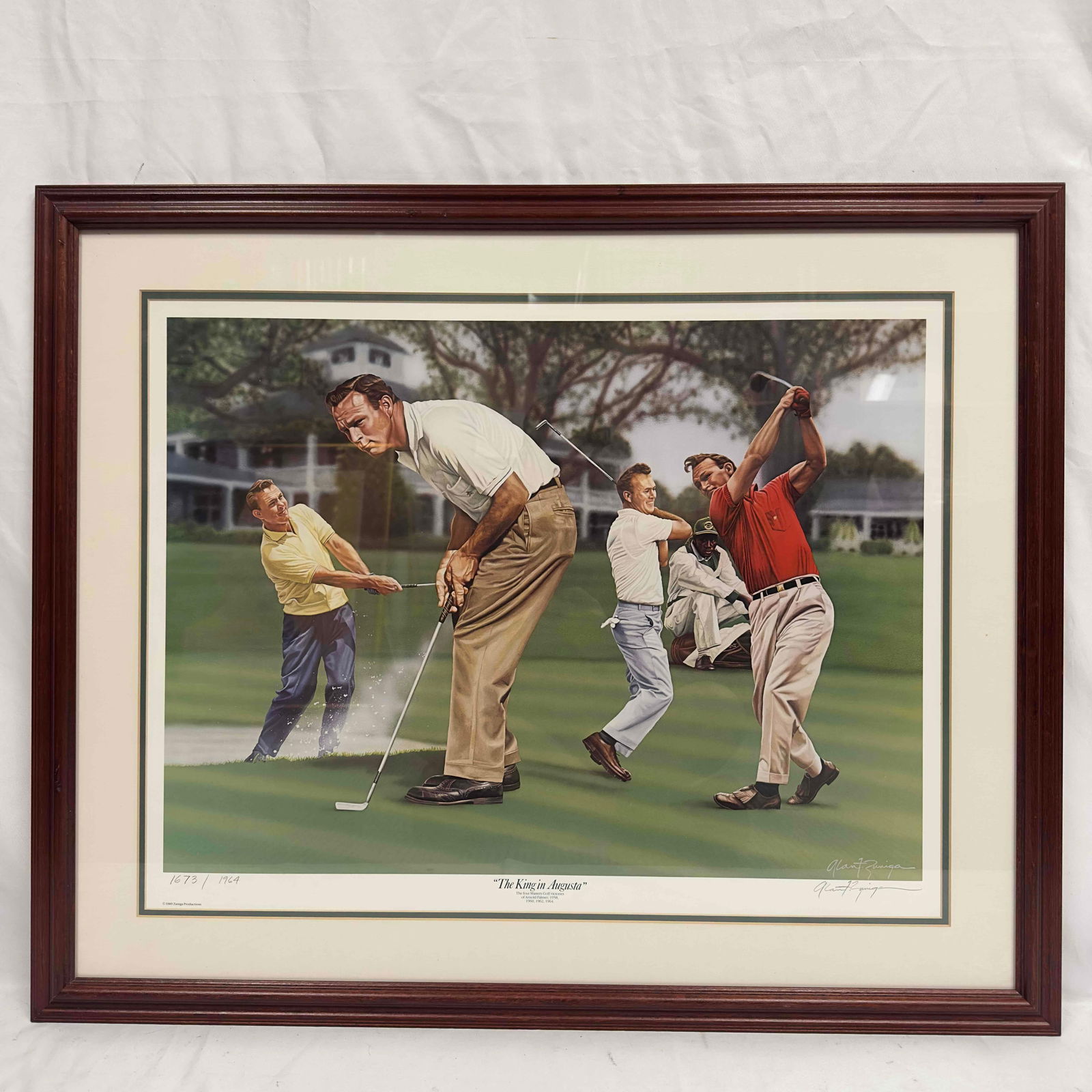 Arnold Palmer Signed The King in Augusta Ltd Ed Zuniga Print 1673/1964 R119 (1 of 8)