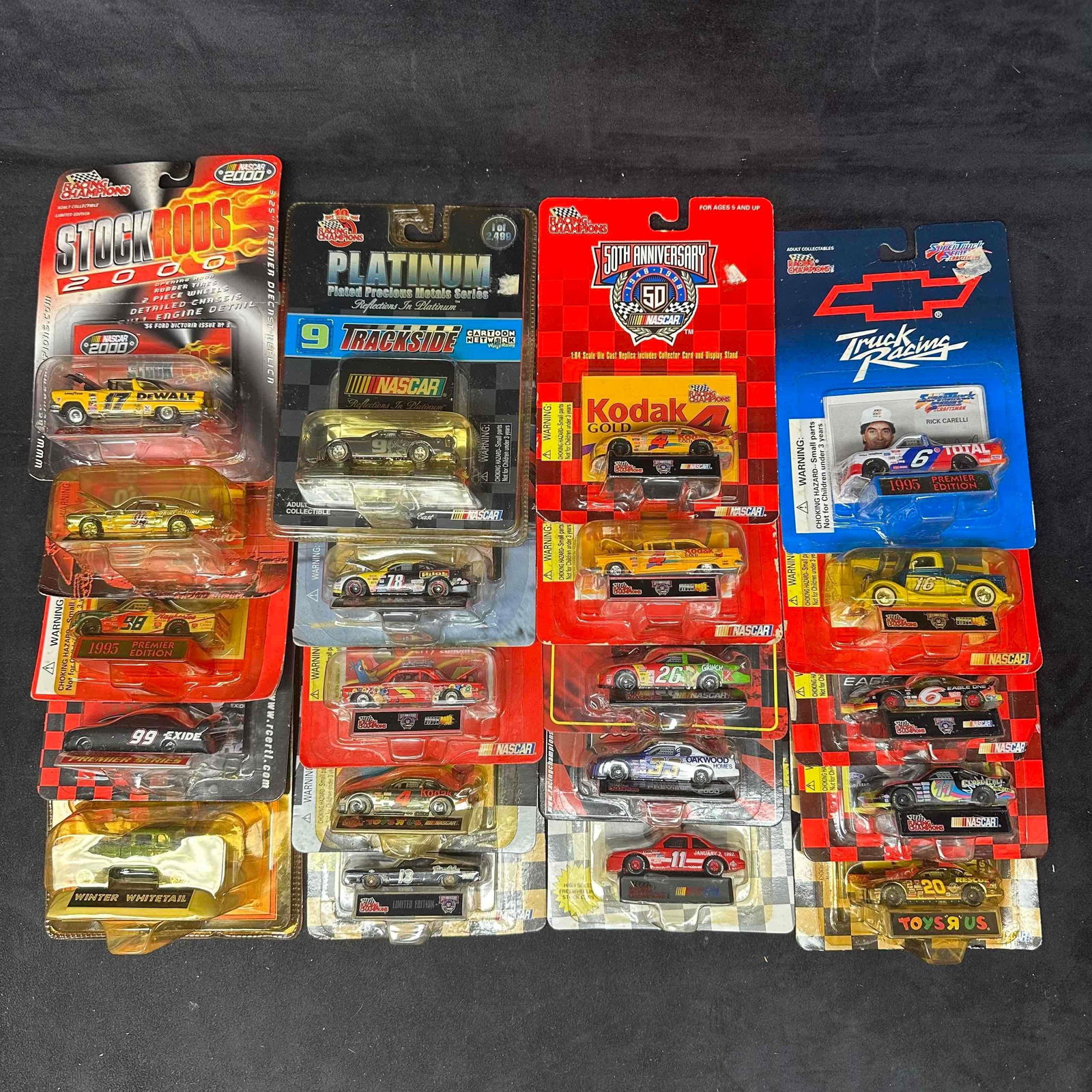 Racing Champions 1:64 Scale Die Cast Replica Set of Twenty 20 Stock NASCAR Cars Grinch Kodak Toys (1 of 12)