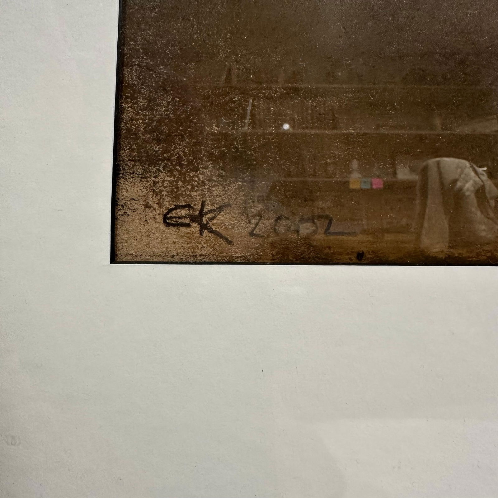 Framed Architectural Abstract Mixed Media Artwork Signed Dated - 5