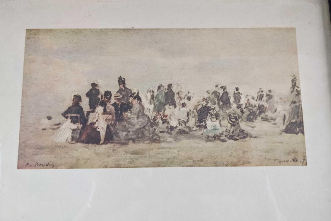 Two Vintage Prints Framed Impressionistic - 3