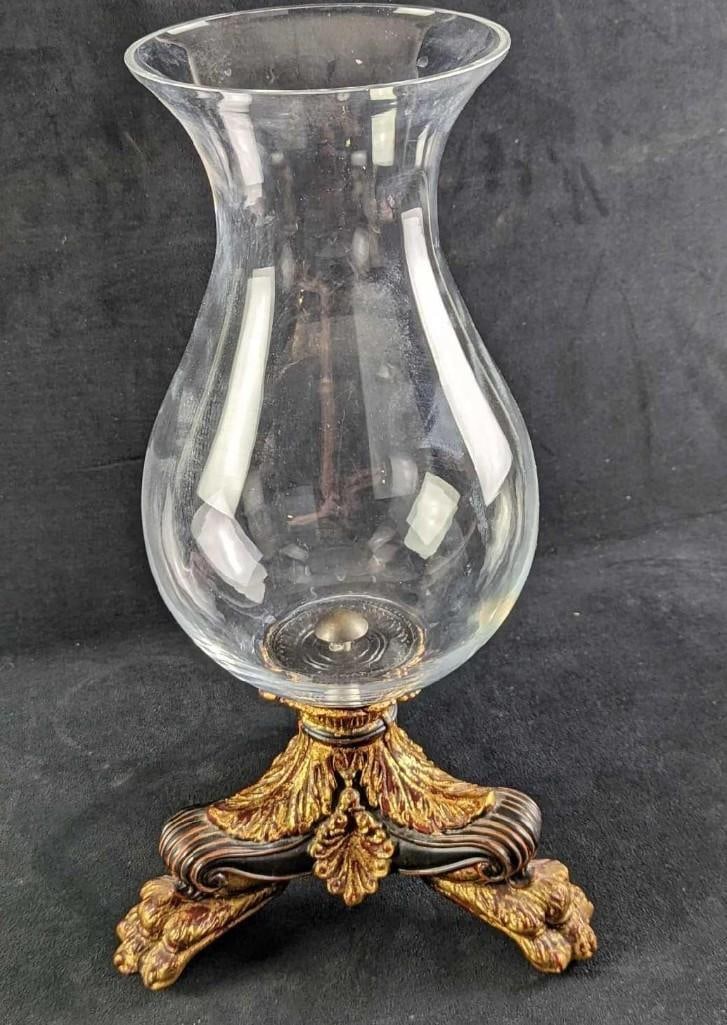 Table Footed Glass Vase - 2