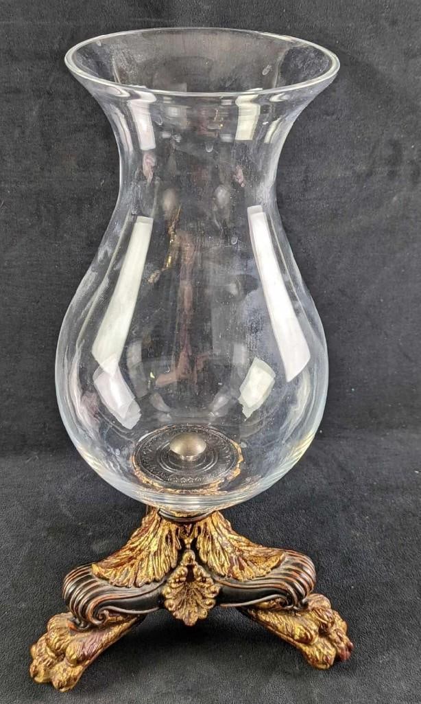 Table Footed Glass Vase - 3