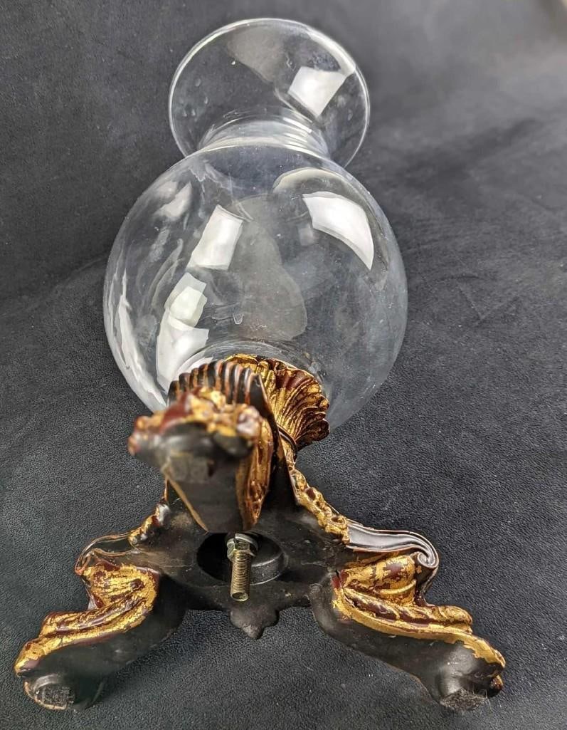 Table Footed Glass Vase - 4