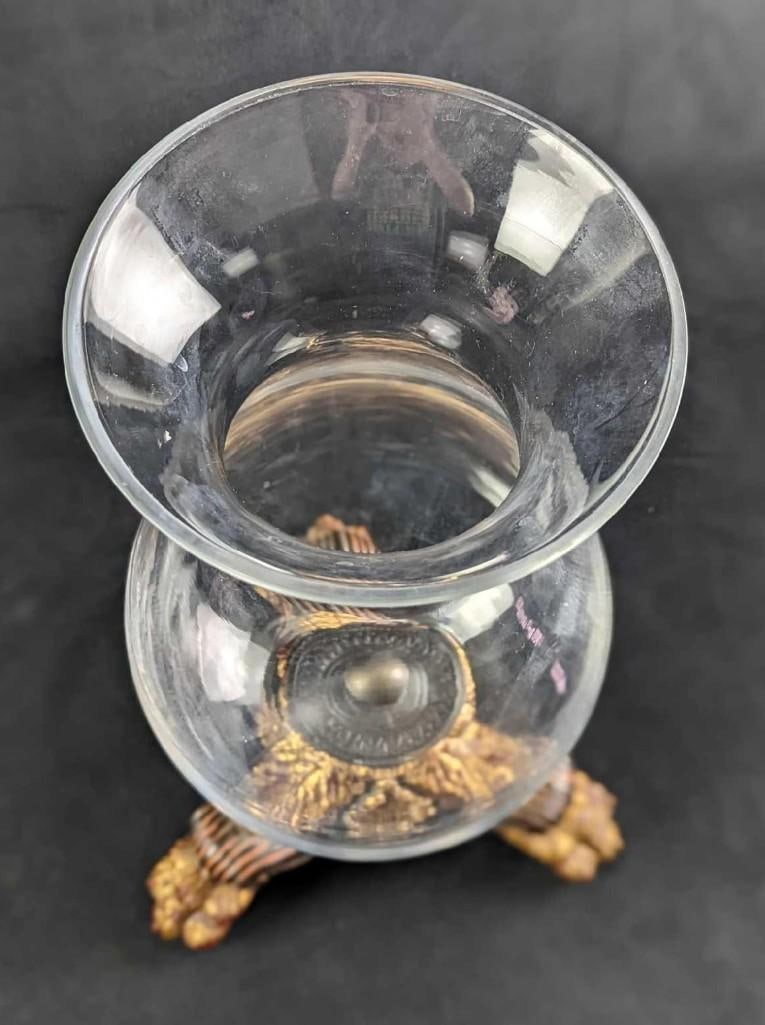 Table Footed Glass Vase - 5