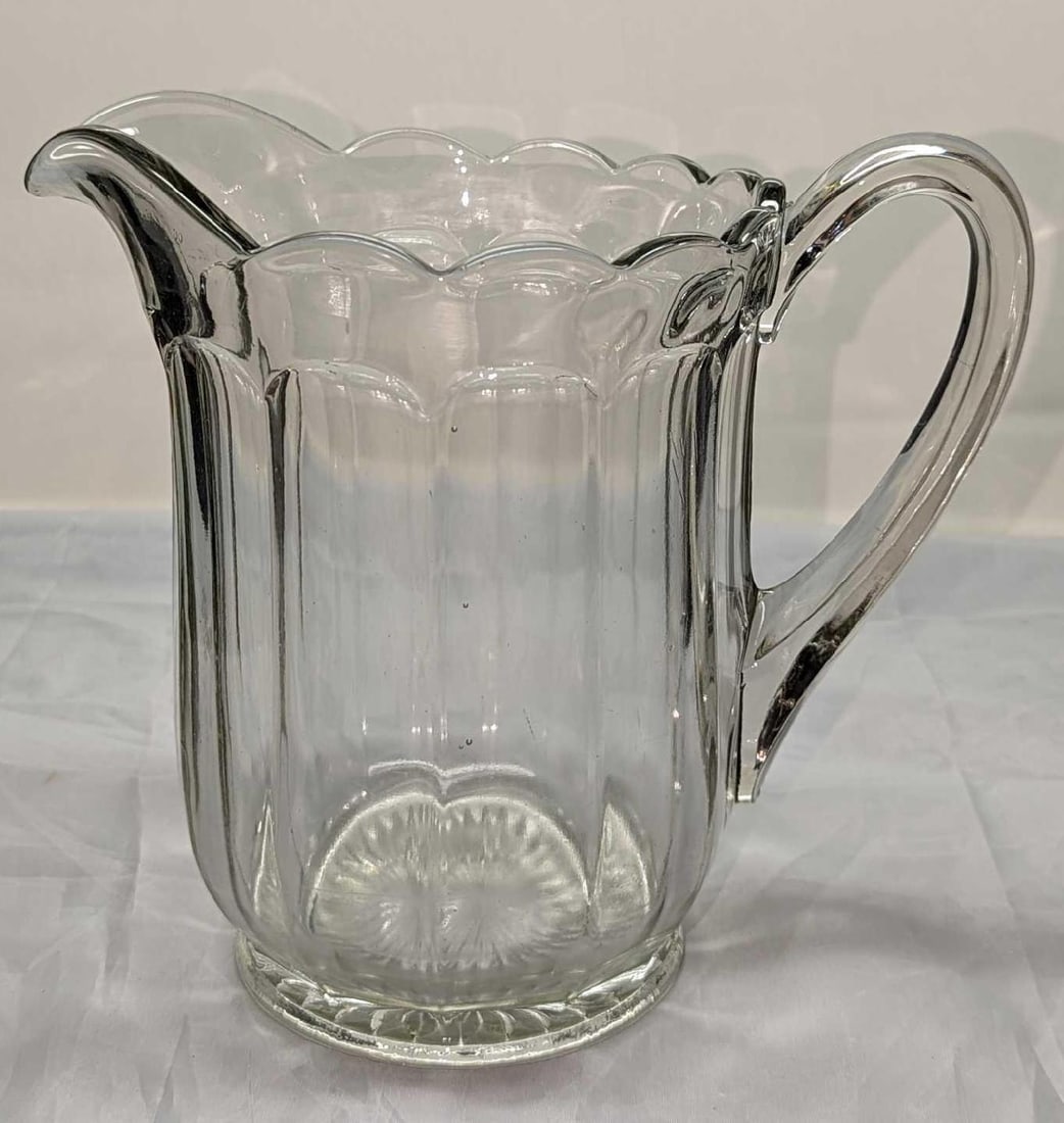 Vintage Colonial Panel Pattern Clear Glass Pitcher (1 of 6)