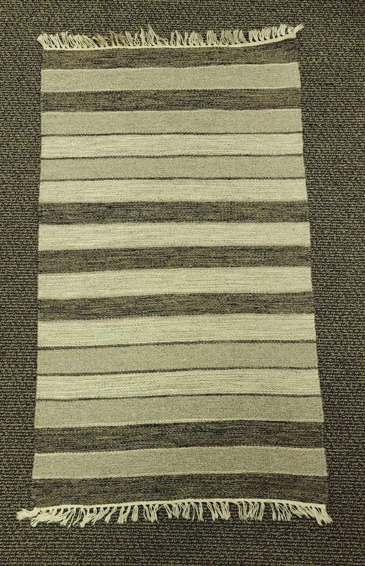 Striped Woven Wool Rug (1 of 7)