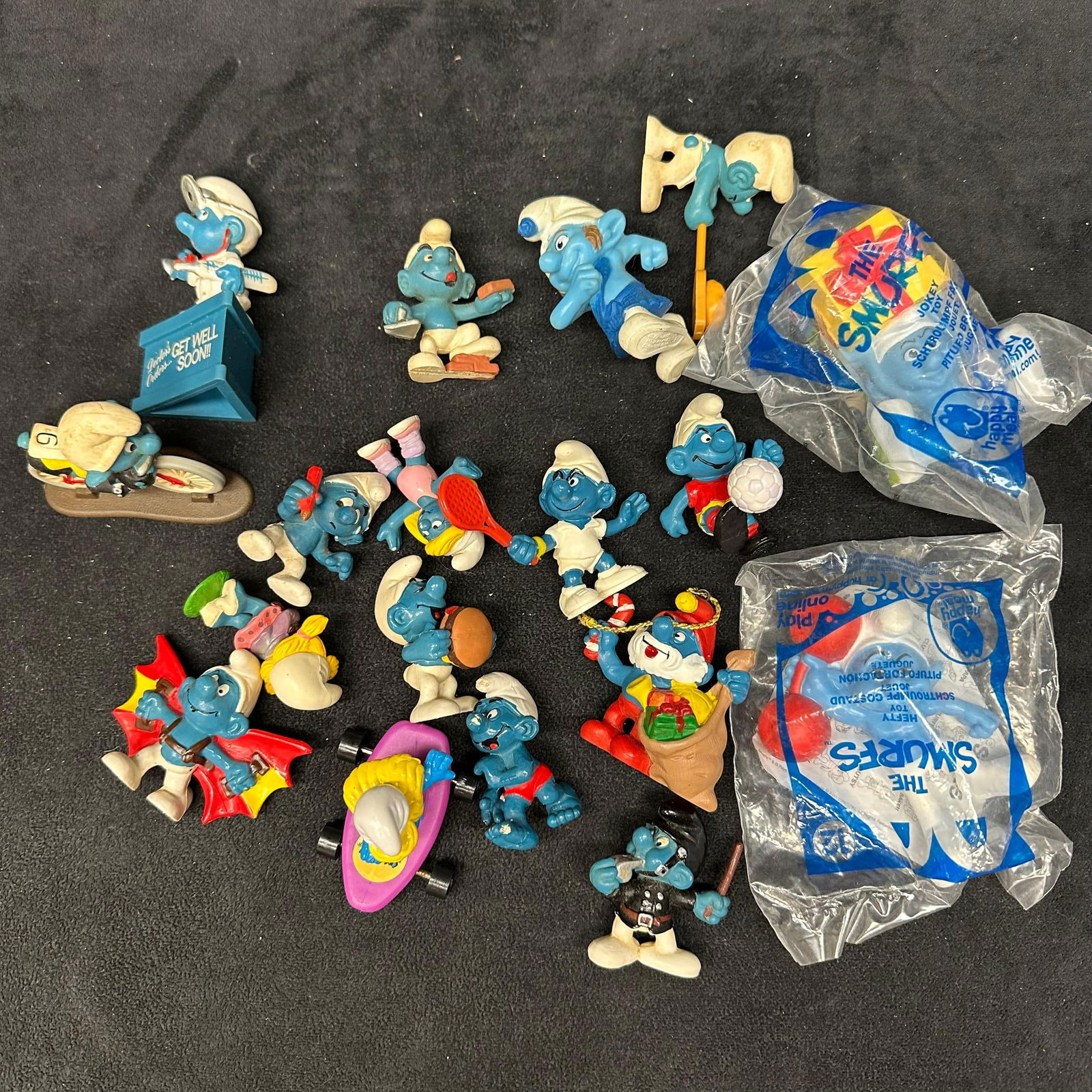 Smurfs Figurine Lot Including Loose Figures and Sealed Happy Meal Toys (1 of 6)