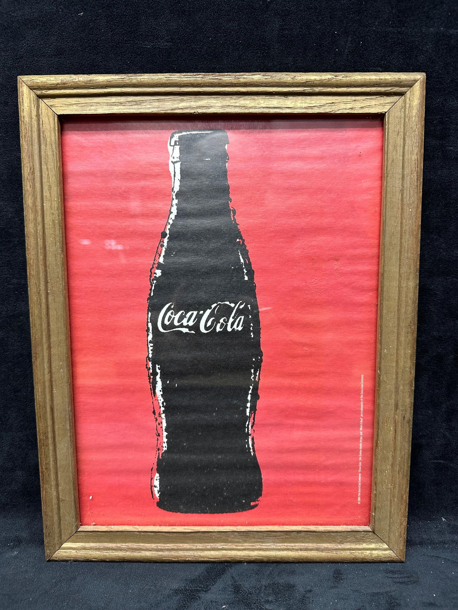 Framed Coca Cola Bottle Silhouette Poster Print 2005 (1 of 5)