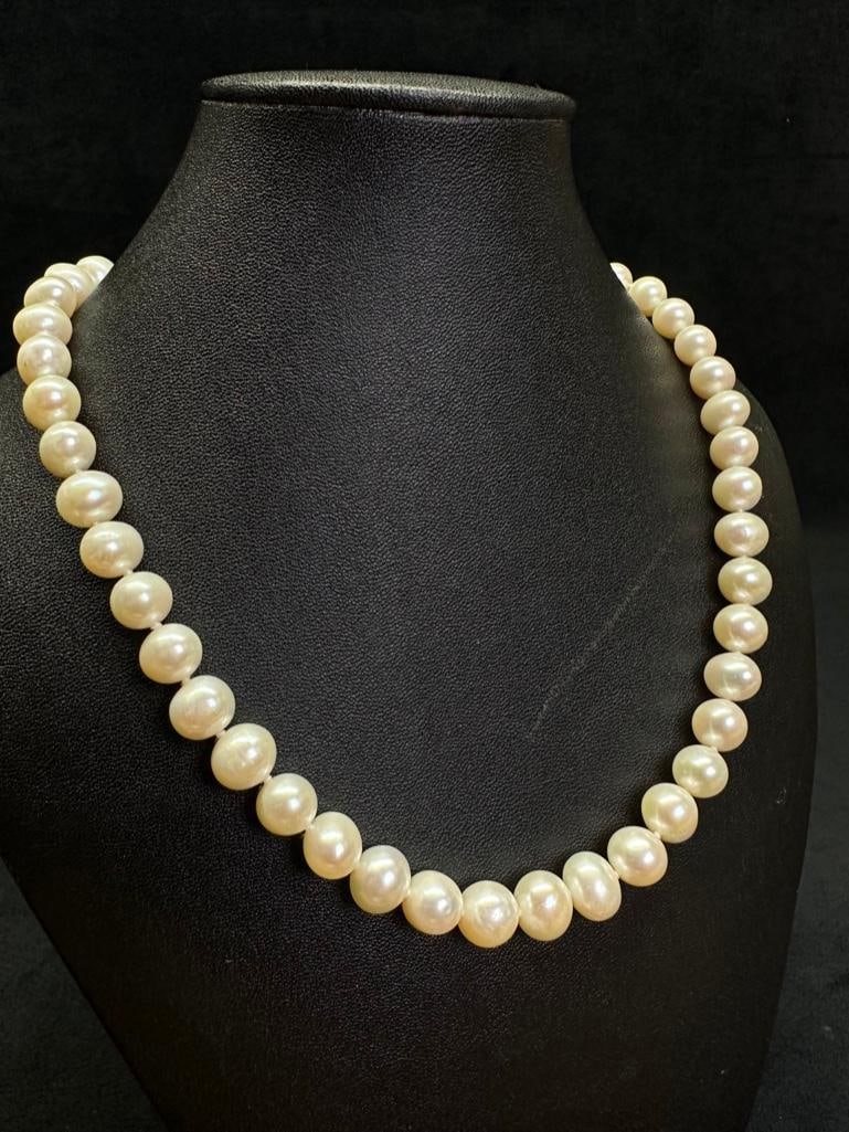 18" Cultured Pearl Necklace Sterling Clasp (1 of 3)