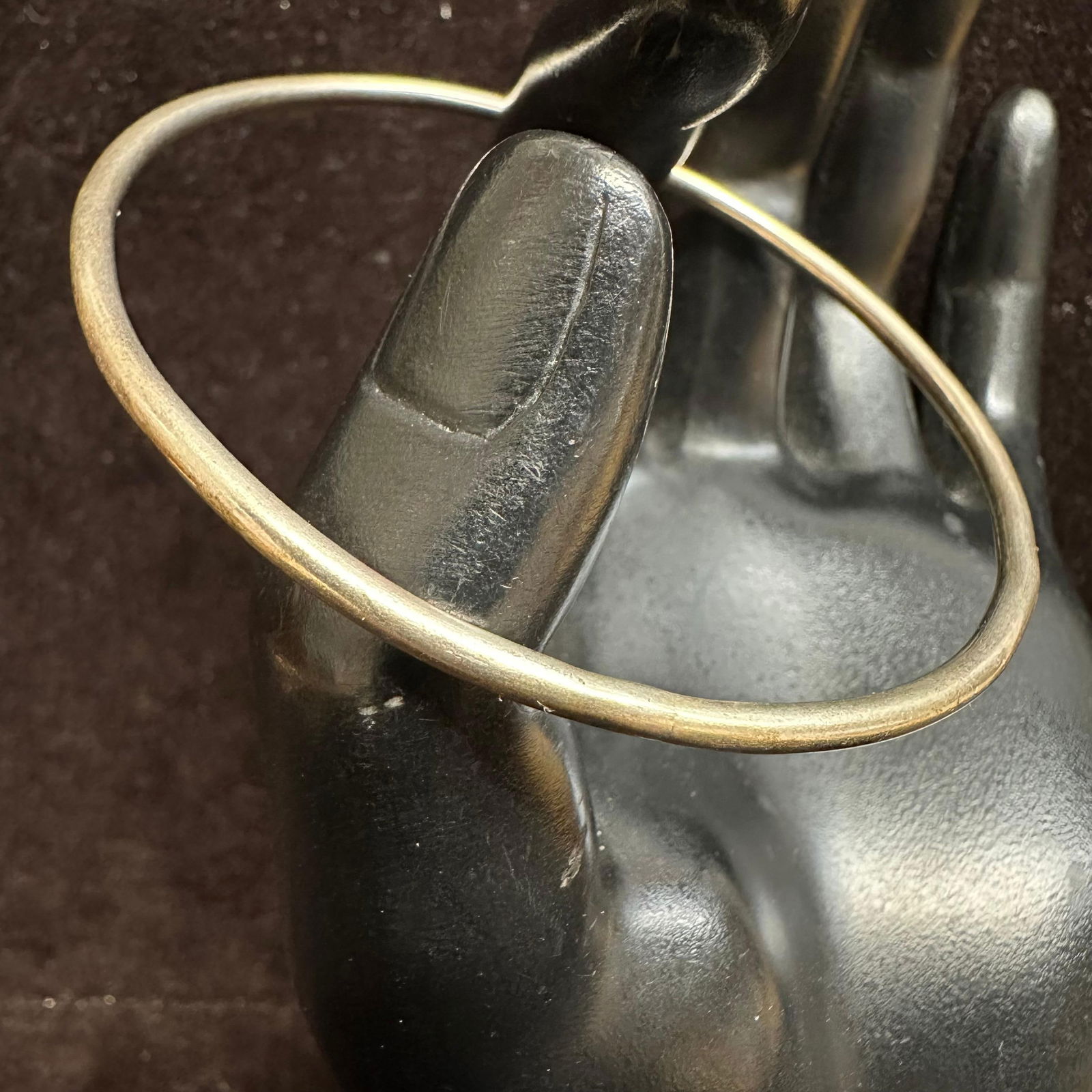 Sterling Silver Solid Thin Bangle Bracelet P31 - 3