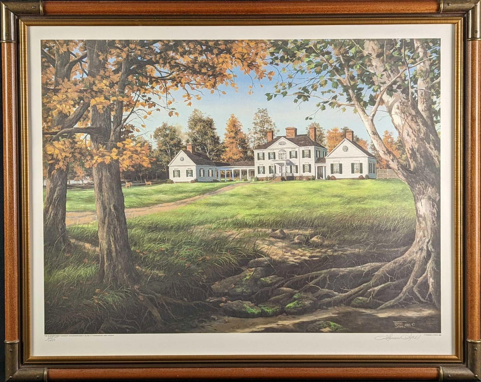 Framed S/N Thomas Stahl Blennerhassett Mansion Print (1 of 7)