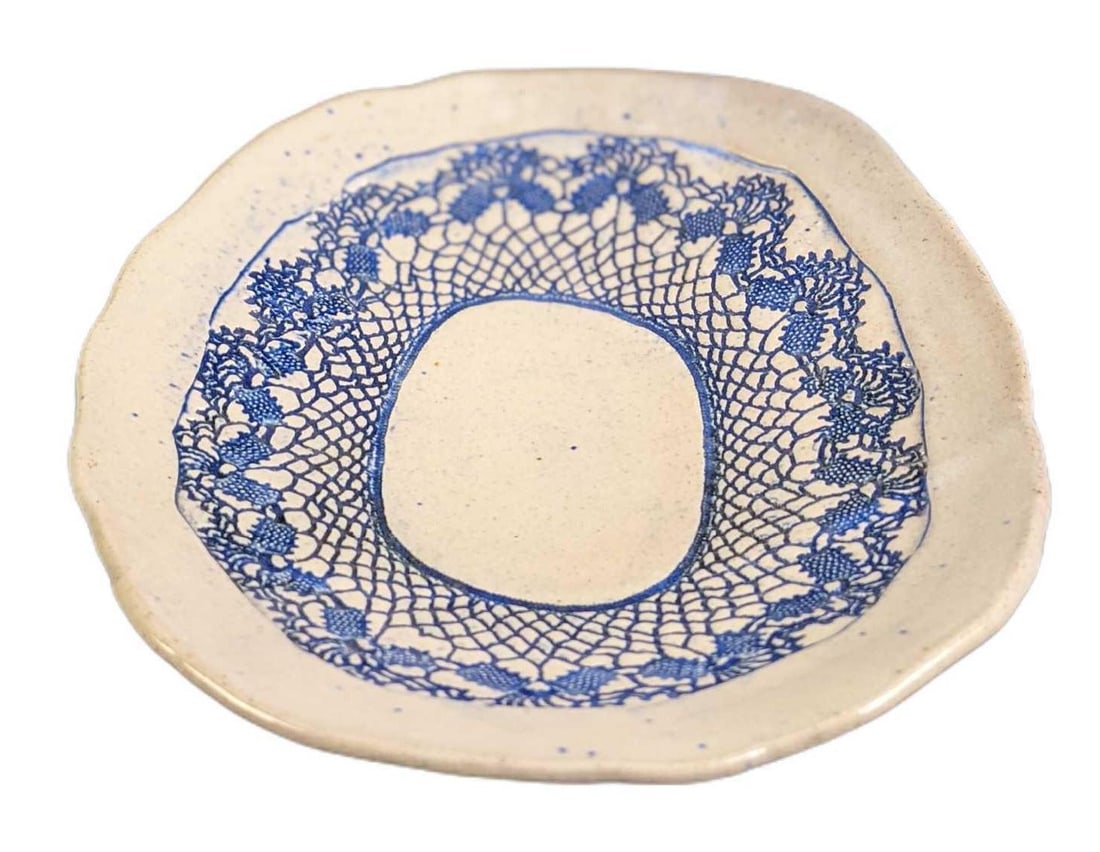 Handmade Textured Ceramic Serving Platter - 3