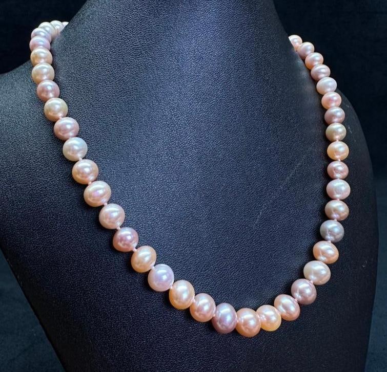 18" Cultured Pearl Necklace Sterling Clasp: This piece of jewelry has been tested and researched prior to listing. Please view all our pictures they are part of our description. DETAILS: Metal - 925 Sterling Silver Color - Silver Stones - Fres