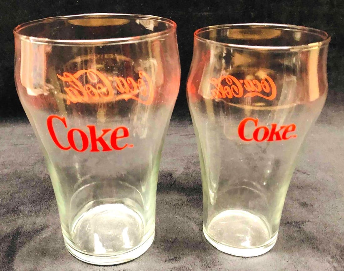 Two Coca-Cola Coke Glasses - 2