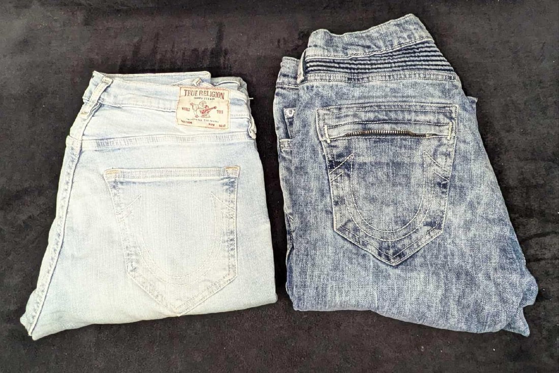 2 Pairs Of True Religion Relaxed Skinny Men's Size 30 Jeans (1 of 10)