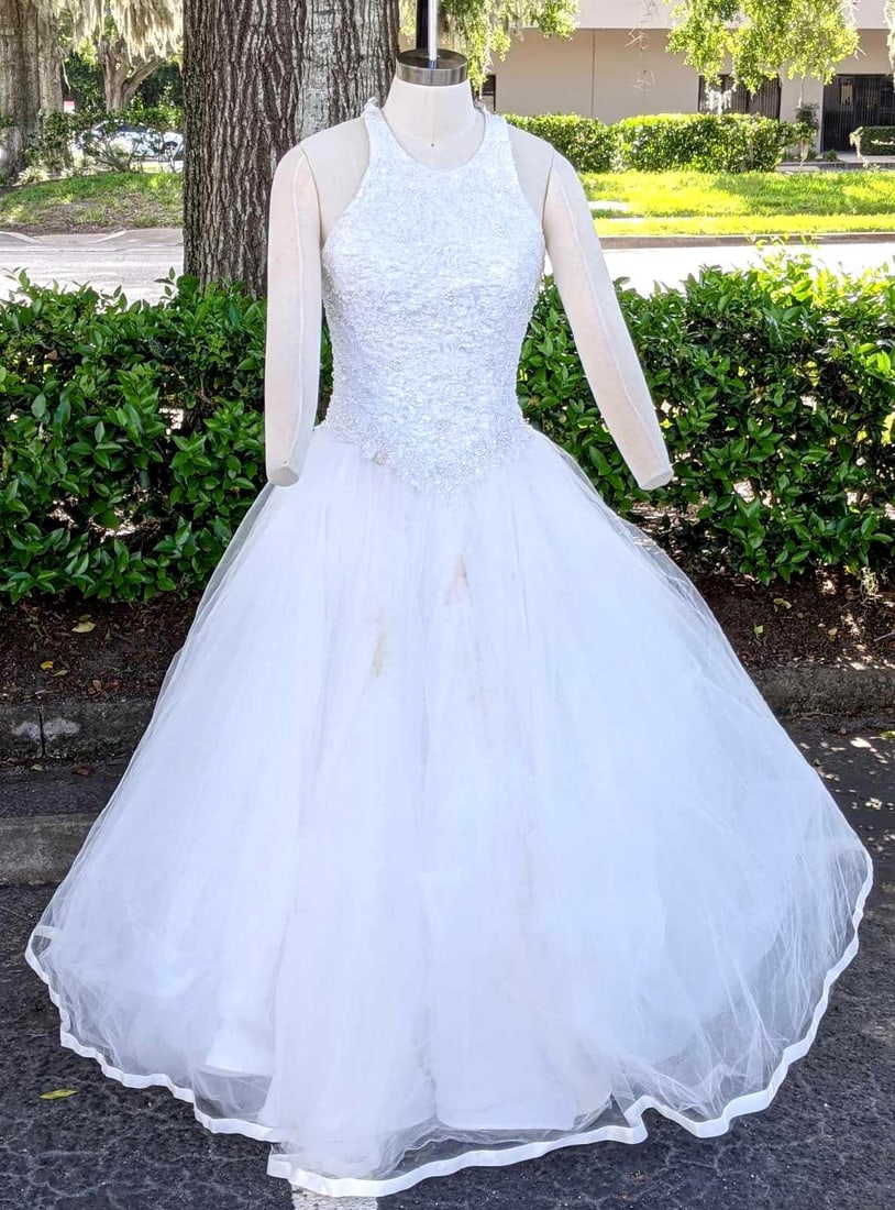 Wedding Dress White Beaded Wedding Dress (1 of 12)