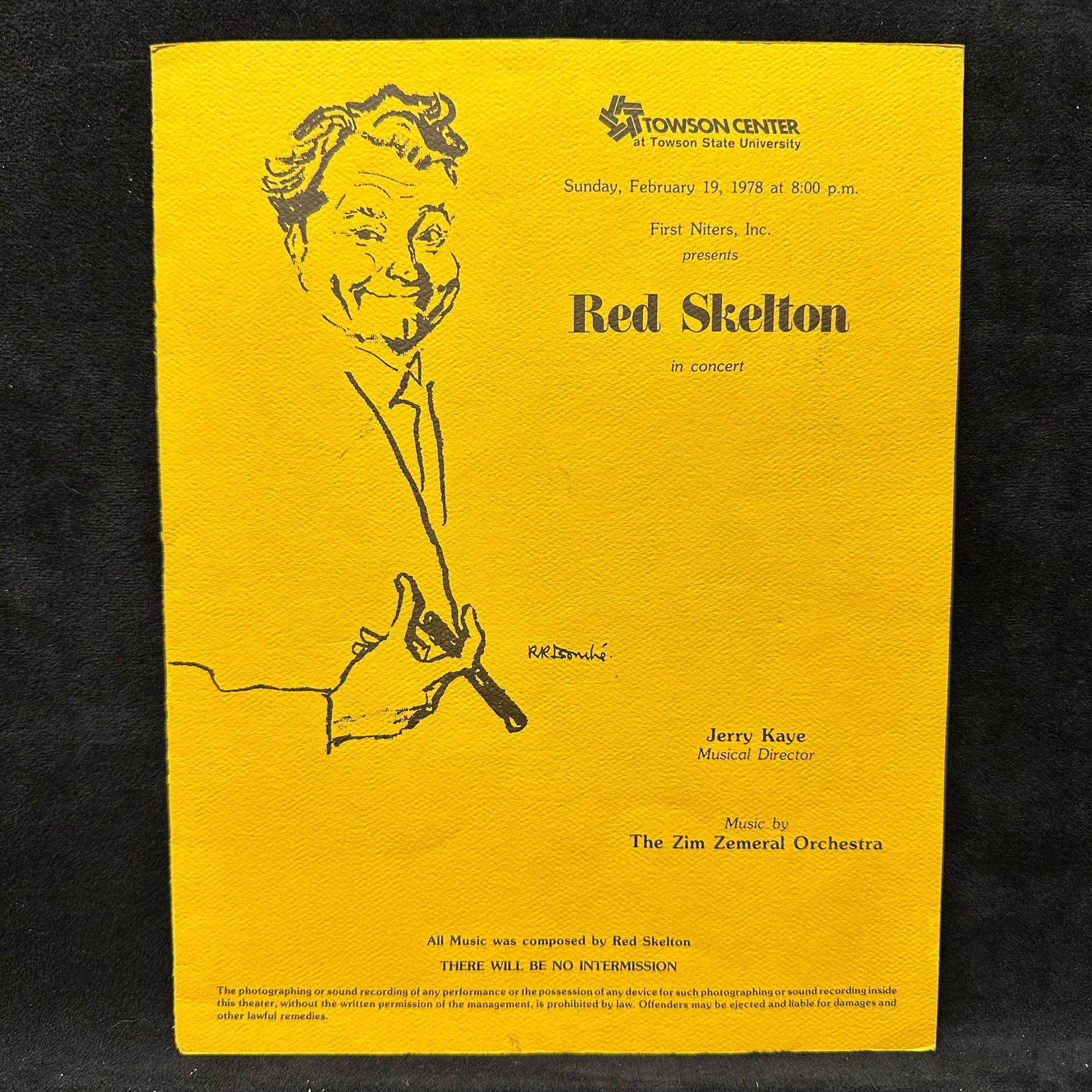 1978 Red Skeleton Concert Program Paper Collectible (1 of 3)