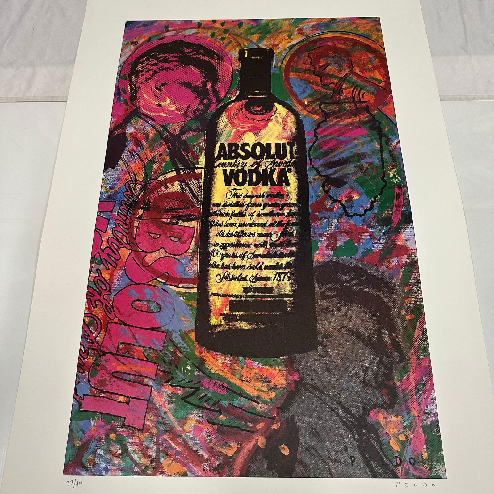 Absolut Vodka Statehood Print Illinois Chris Peldo Hand Signed and Numbered 37/400 (1 of 7)