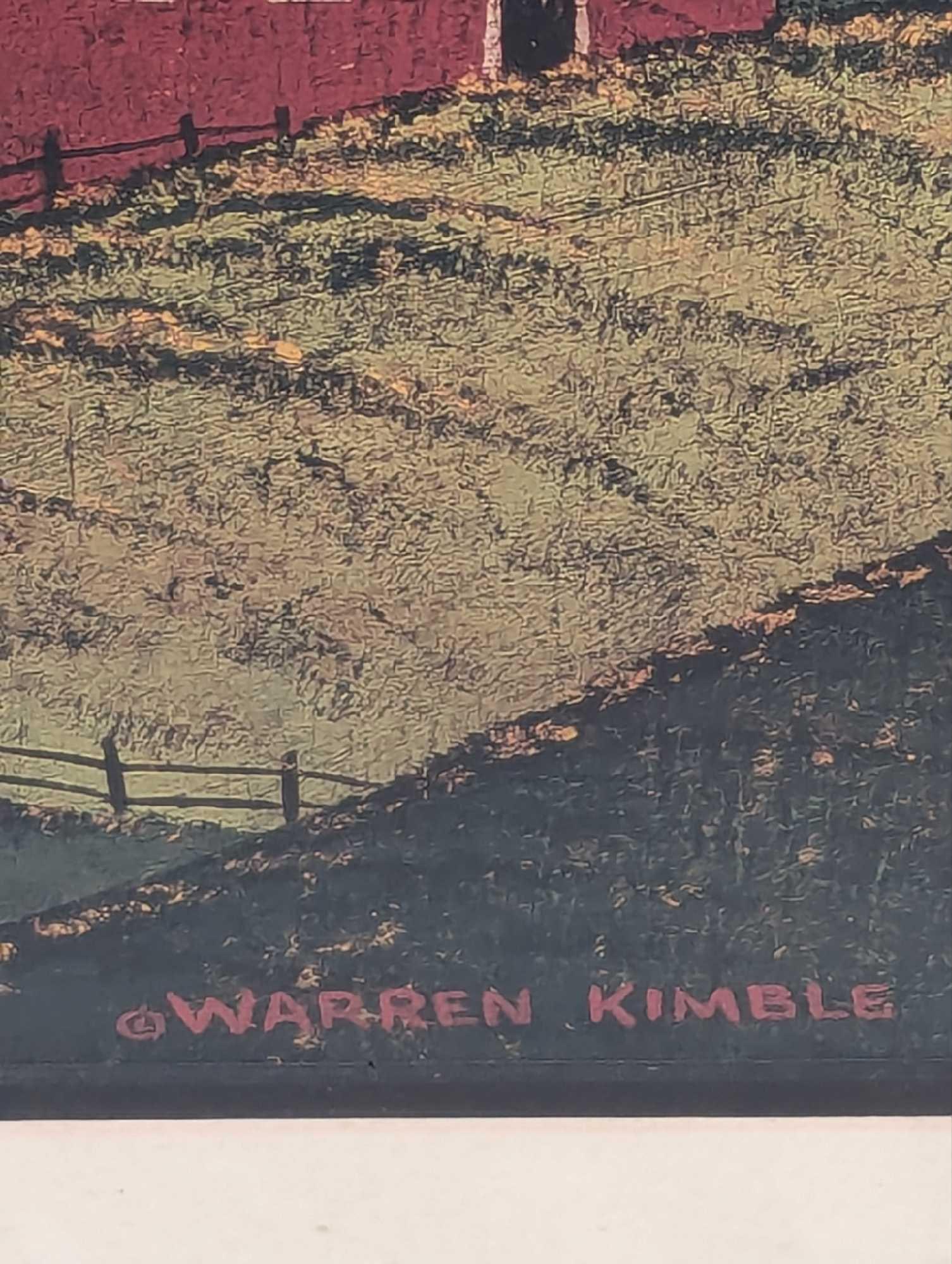 Framed Warren Kimble Red Barn Print - 3