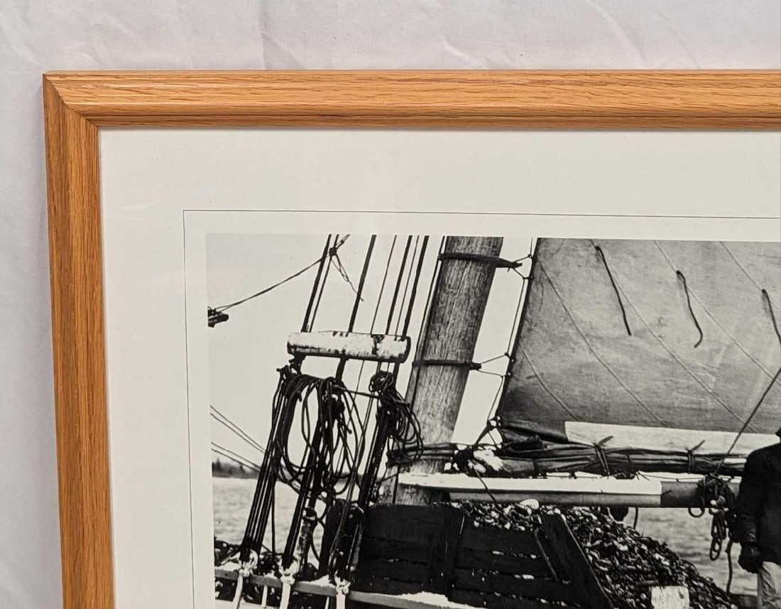 M. E. Warren Dredging Oysters Framed Print - 4