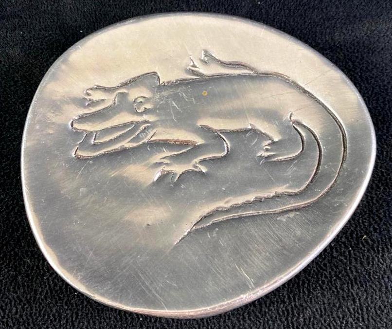 Mid-Century Aluminum Alligator Ashtray Hoselton (1 of 5)