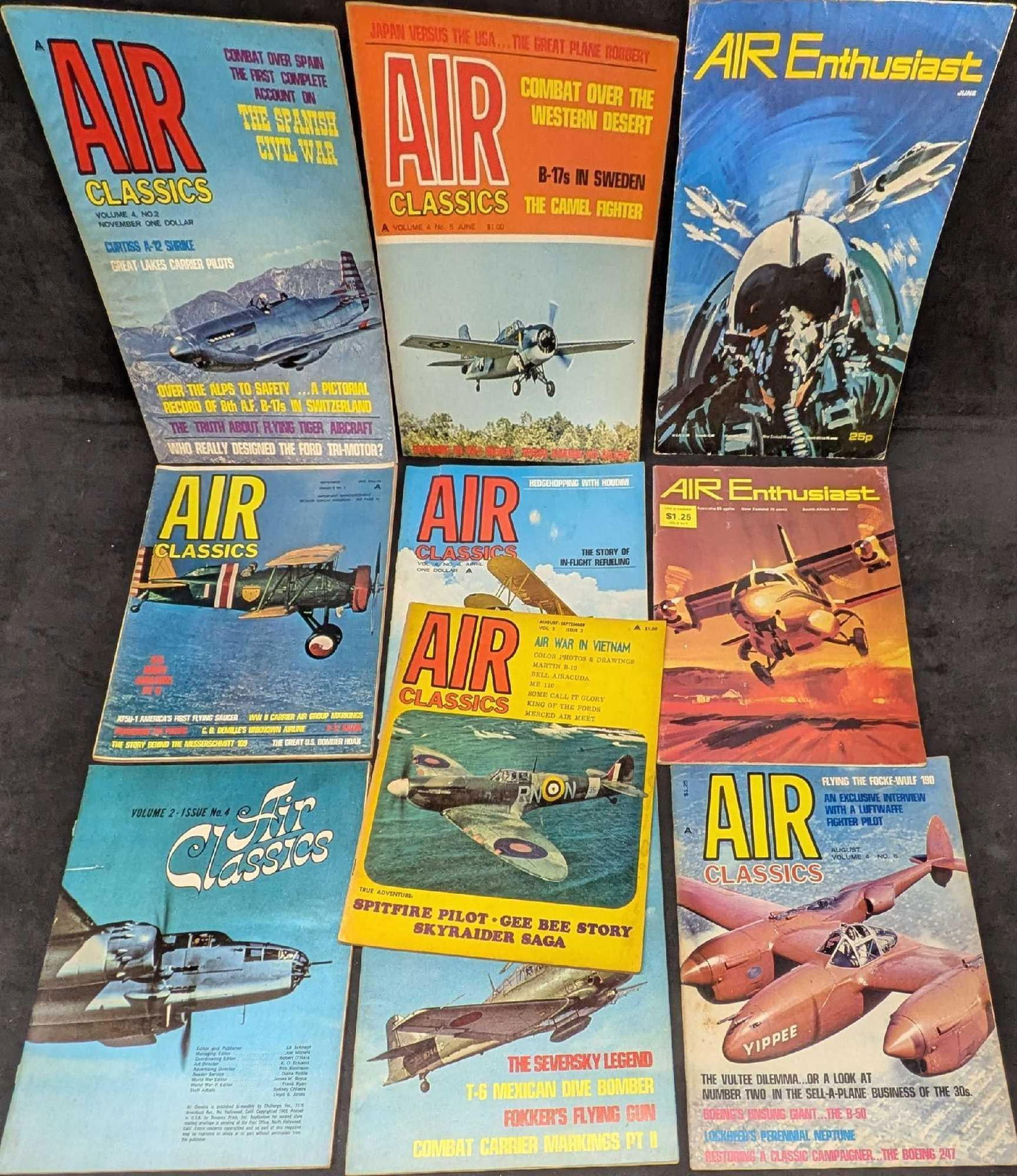10 Vintage Air Classics Magazines 1960s & Air Enthusiast Magazines (1 of 4)