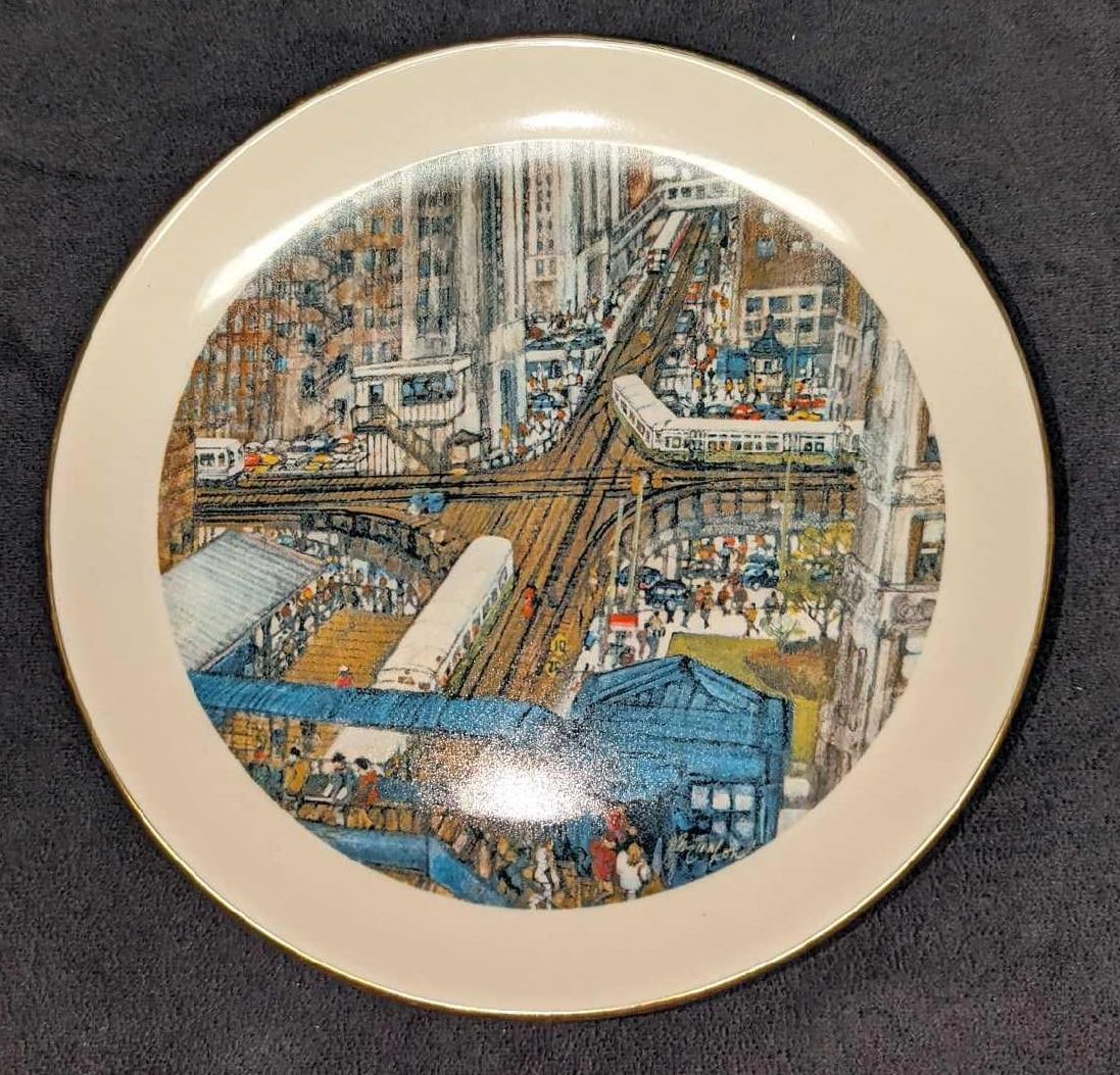 3 Collectable American Train Plates - 2