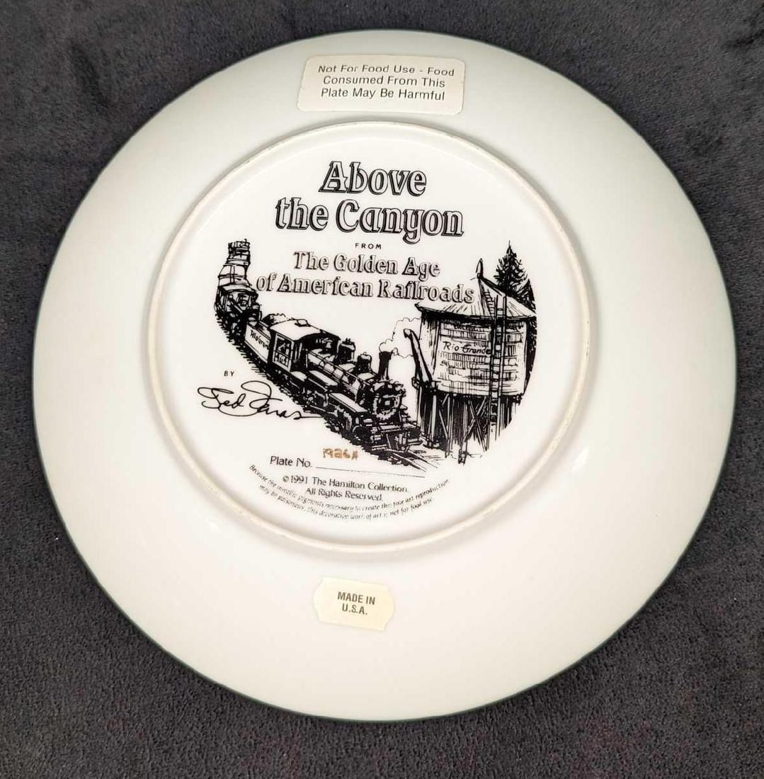 3 Collectable American Train Plates - 8