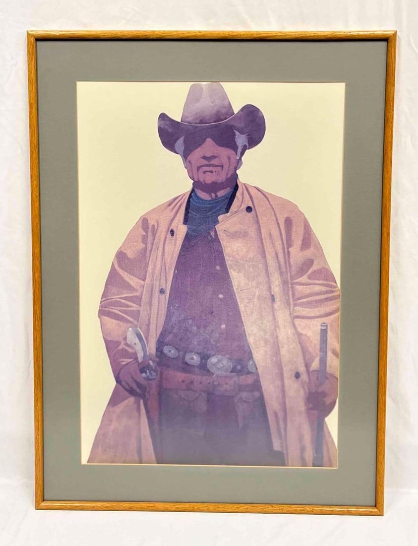 Large Framed Cowboy Print - 5