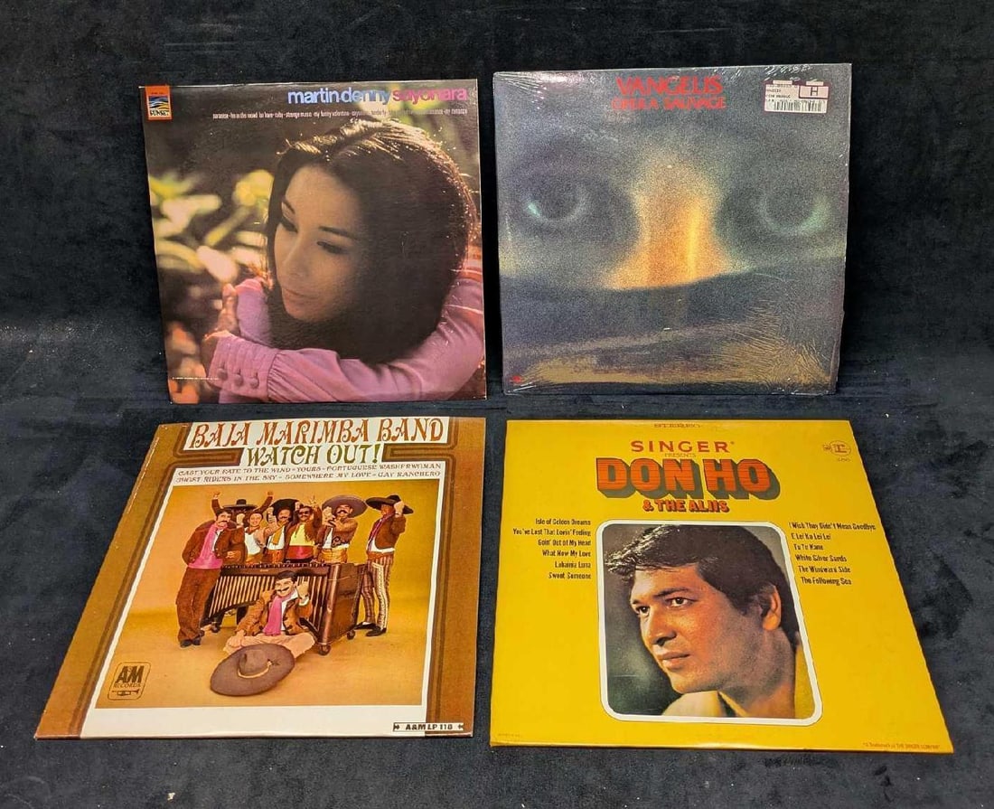 4 Don Ho Martin Denny Vangelis Baja Marimba Band LPs (1 of 10)