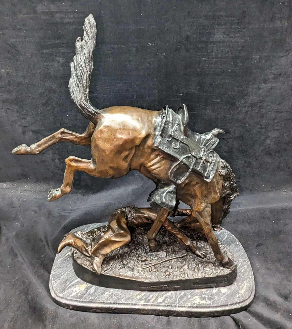 LE After Frederic Remington Wicked Pony Bronze Sculpture (1 of 7)