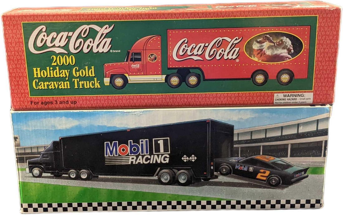 Coca Cola Caravan Truck & Mobil 1 Racing Car Carrier (1 of 7)